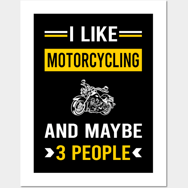 3 People Motorcycling Motorcycle Motorbike Motorbiker Biker Wall Art by Good Day